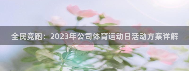 新球体育即时比分足球：全民竞跑：2023年公司体育运动日活动方案详解